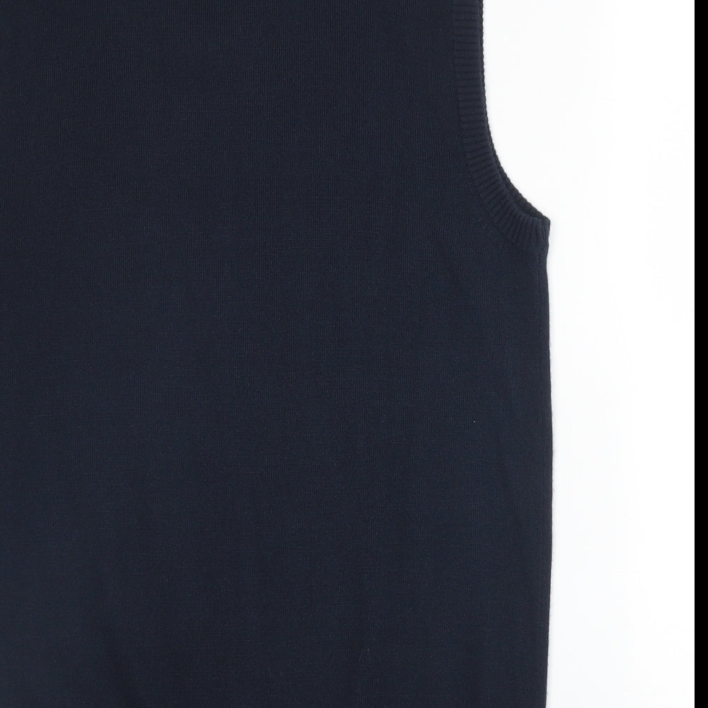 Jacamo Mens Blue V-Neck  Acrylic Vest Jumper Size M
