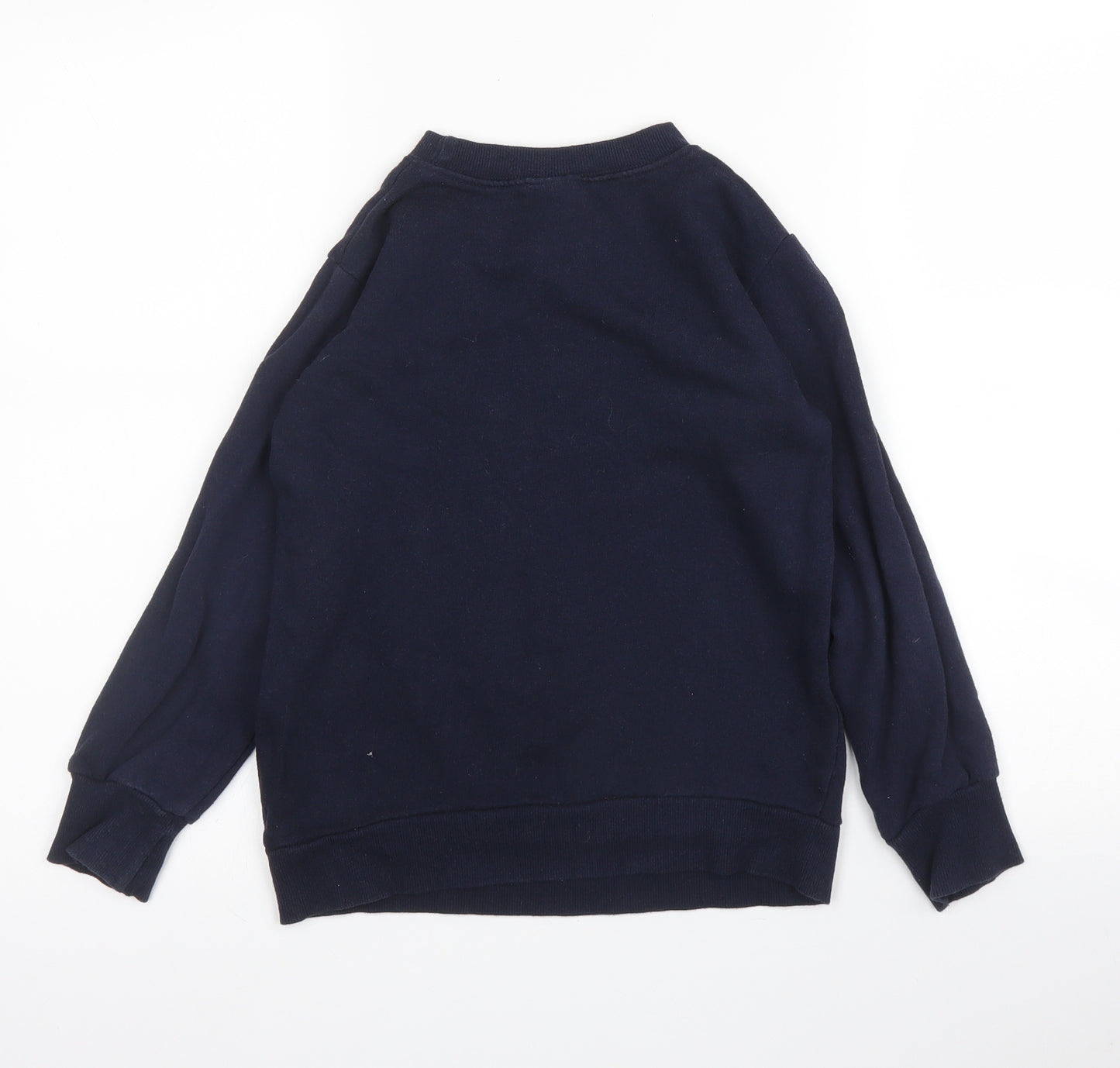 4Kidz Boys Blue Round Neck  Cotton Pullover Jumper Size 7-8 Years   - Christmas