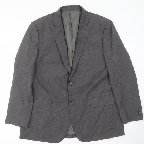 JACK REID Mens Grey  Polyester Jacket Suit Jacket Size 44