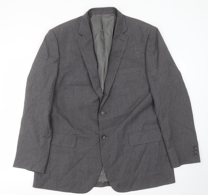 JACK REID Mens Grey  Polyester Jacket Suit Jacket Size 44