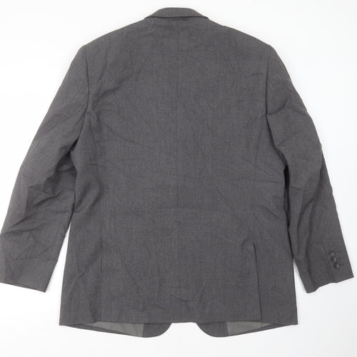 JACK REID Mens Grey  Polyester Jacket Suit Jacket Size 44