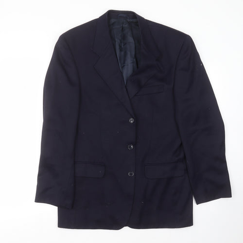 BURTONS Mens Blue  Polyester Jacket Suit Jacket Size 38