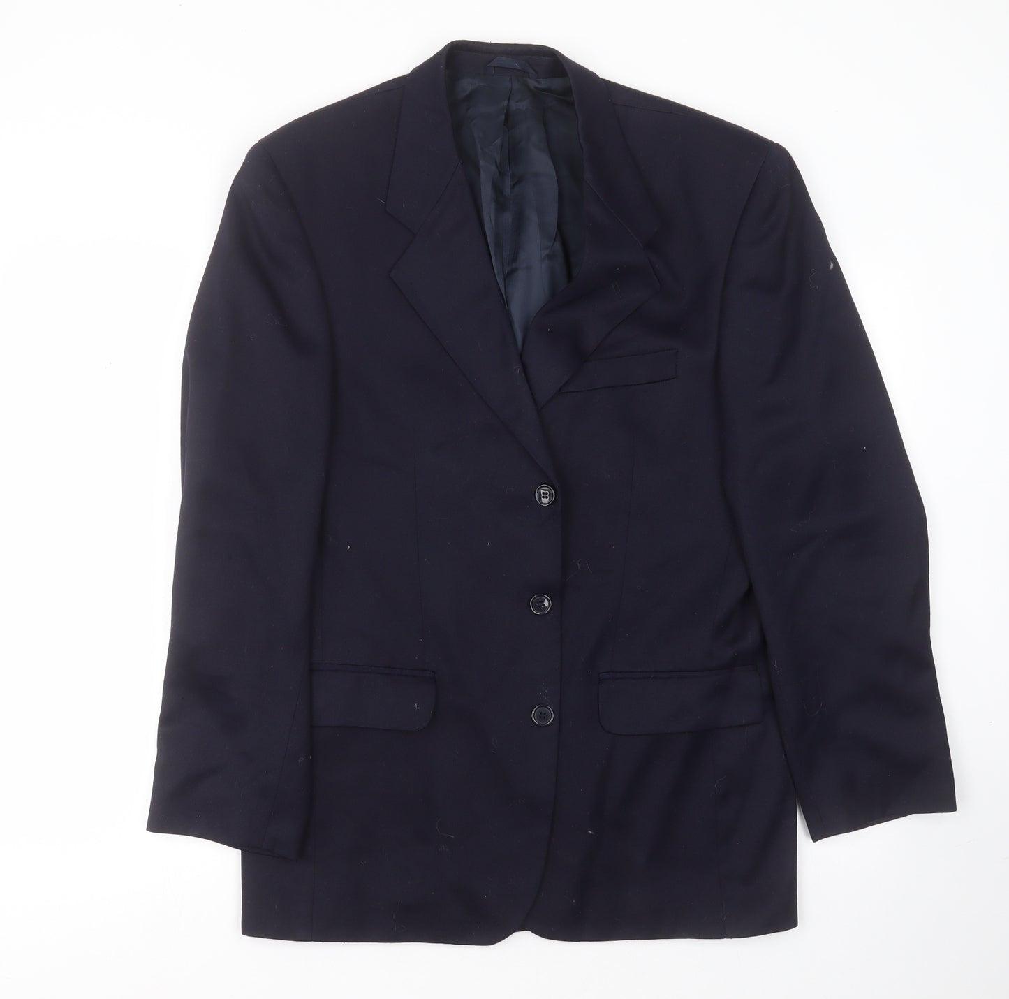 BURTONS Mens Blue  Polyester Jacket Suit Jacket Size 38