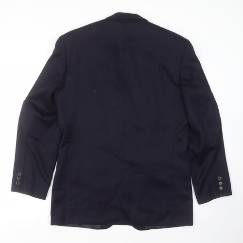 BURTONS Mens Blue  Polyester Jacket Suit Jacket Size 38