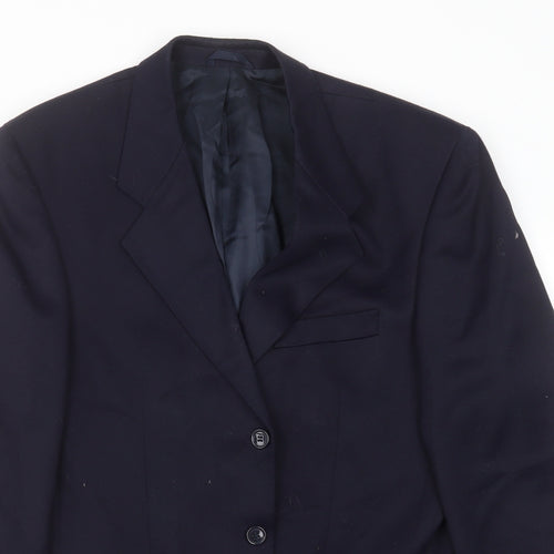 BURTONS Mens Blue  Polyester Jacket Suit Jacket Size 38