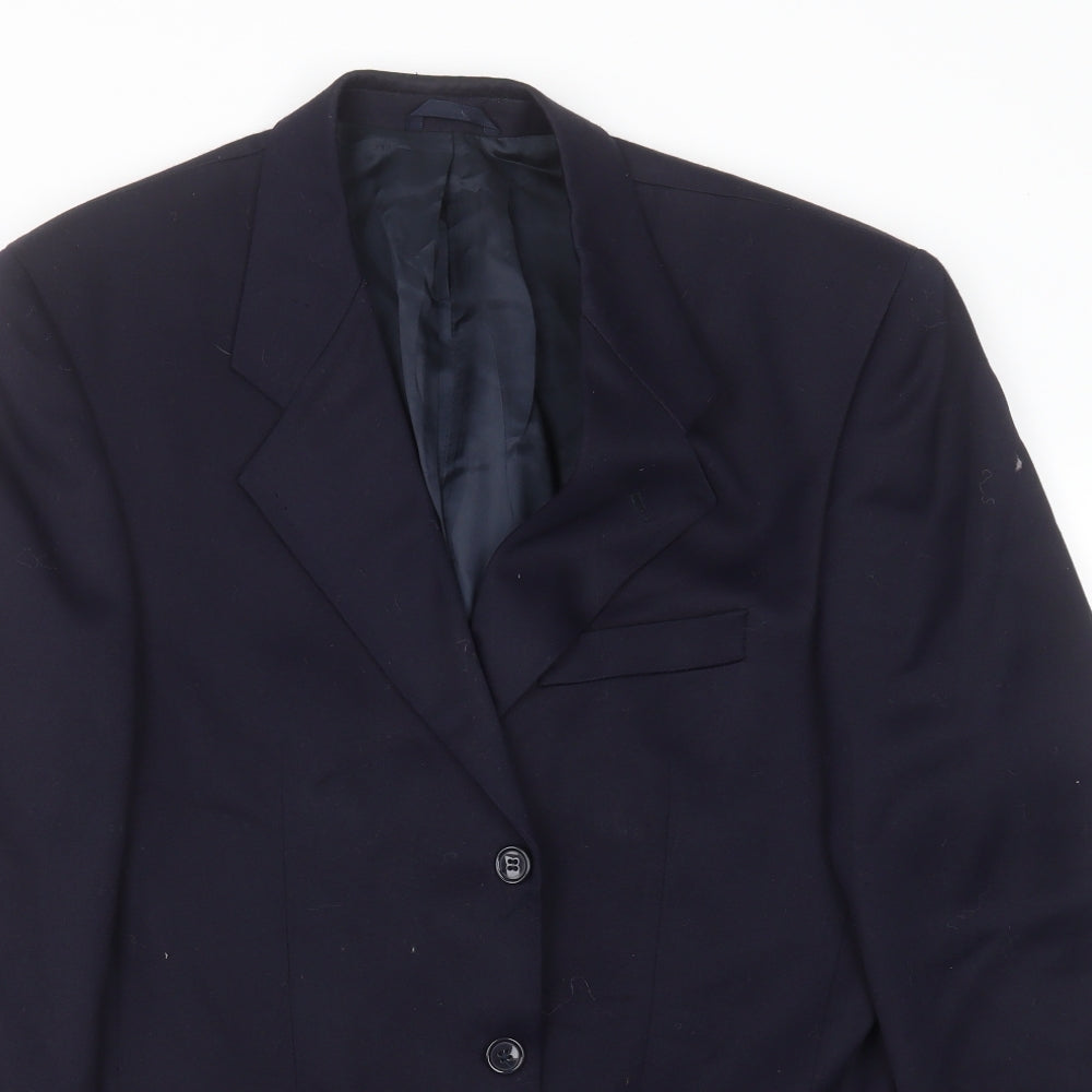 BURTONS Mens Blue  Polyester Jacket Suit Jacket Size 38