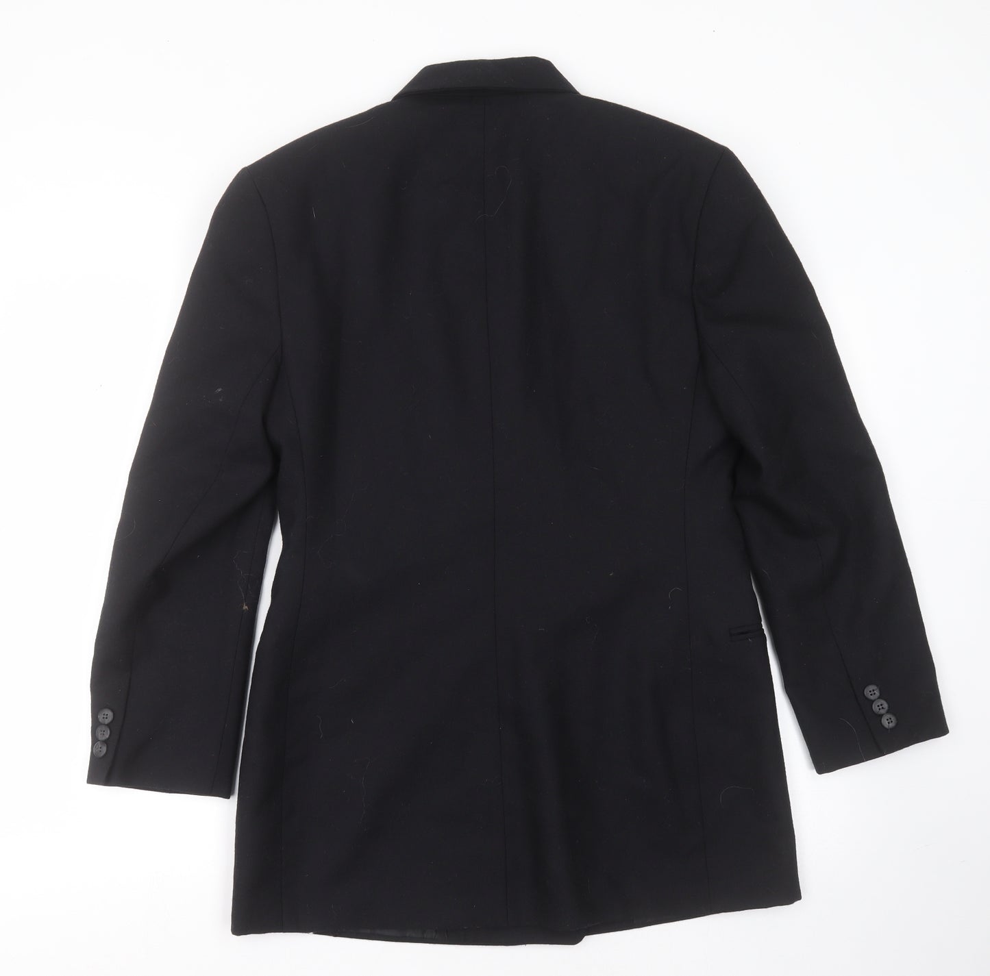st Michael Womens Black  Wool Jacket Suit Jacket Size 12