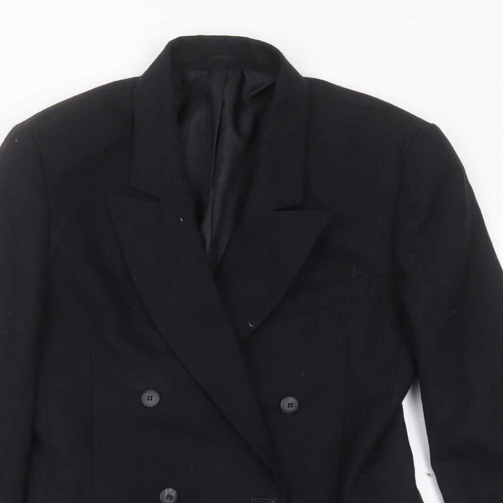 st Michael Womens Black  Wool Jacket Suit Jacket Size 12