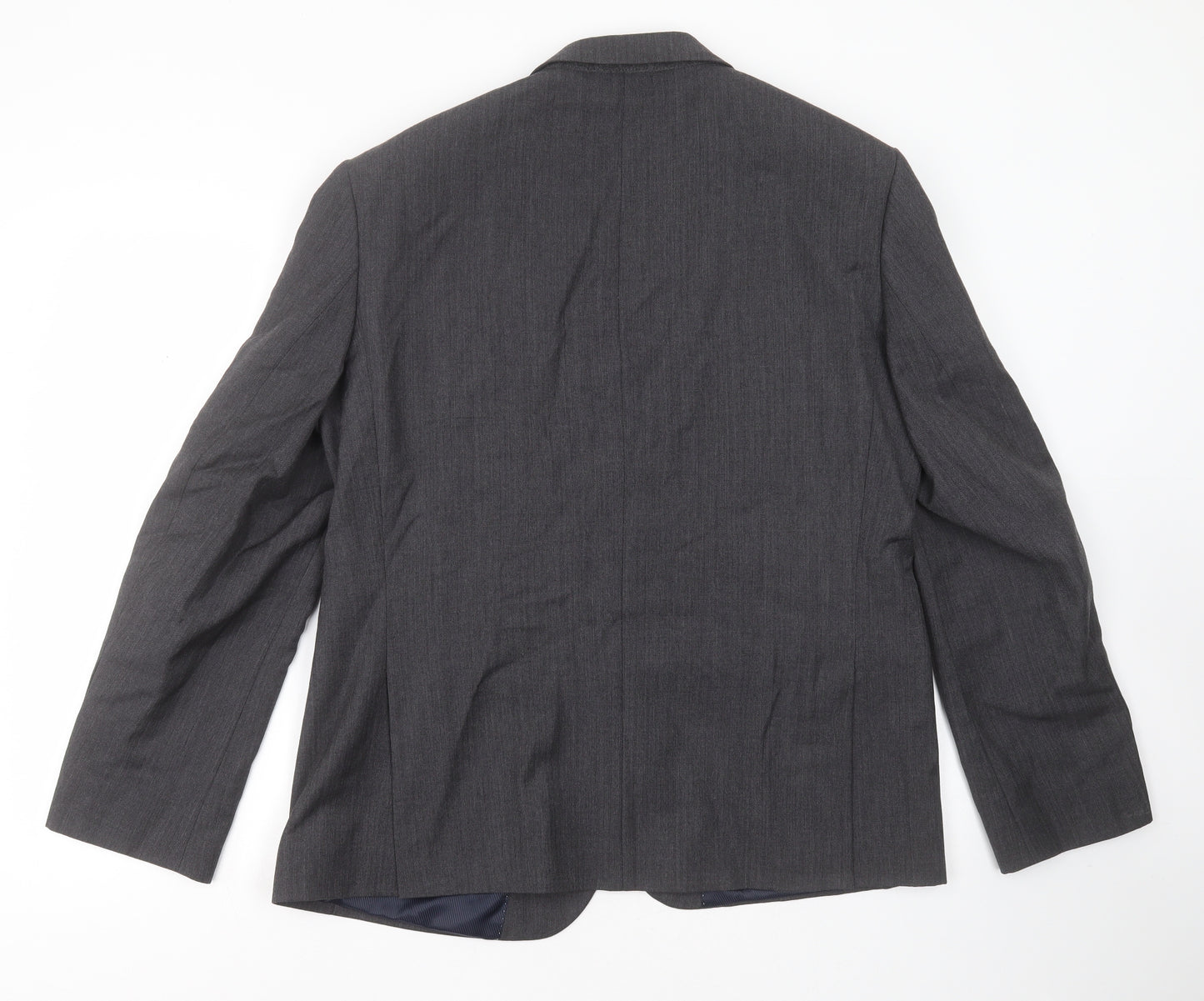 Marks and Spencer Mens Grey Herringbone Wool Jacket Suit Jacket Size 44