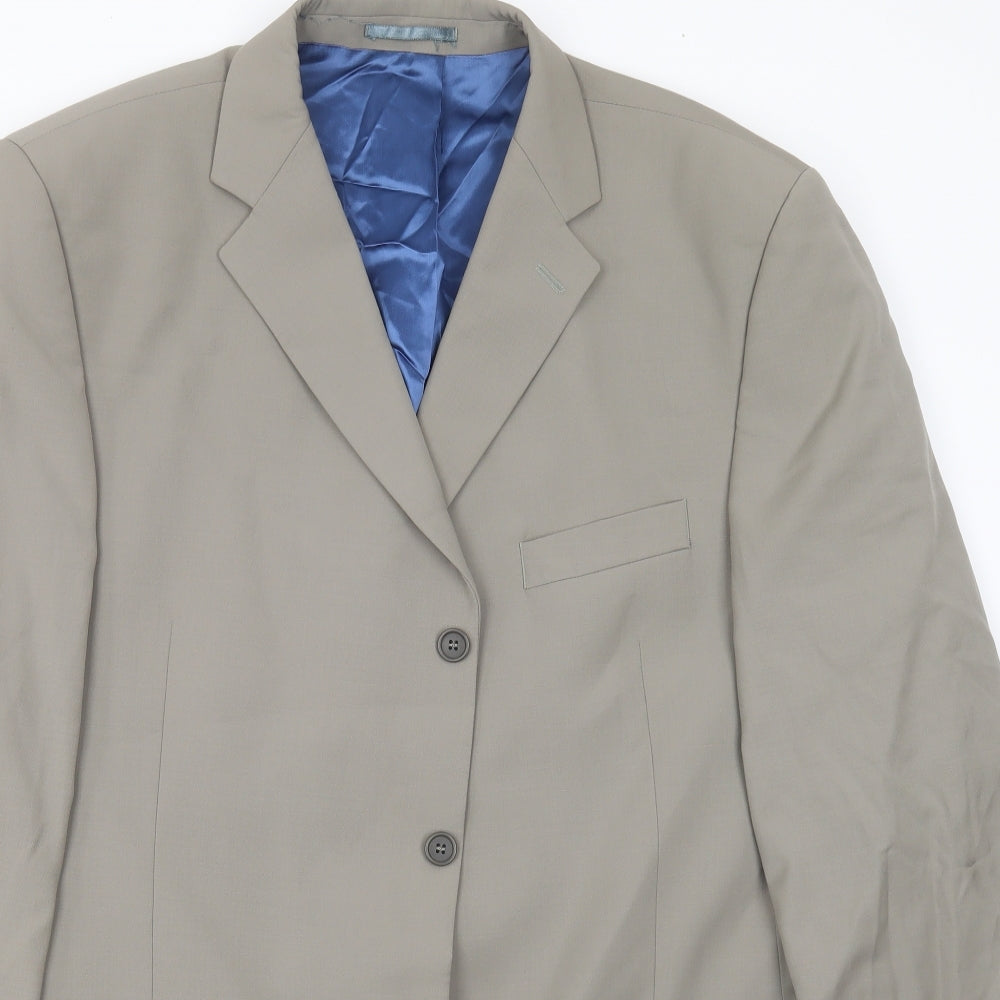 Daniel Hechter Mens Green  Wool Jacket Suit Jacket Size 46
