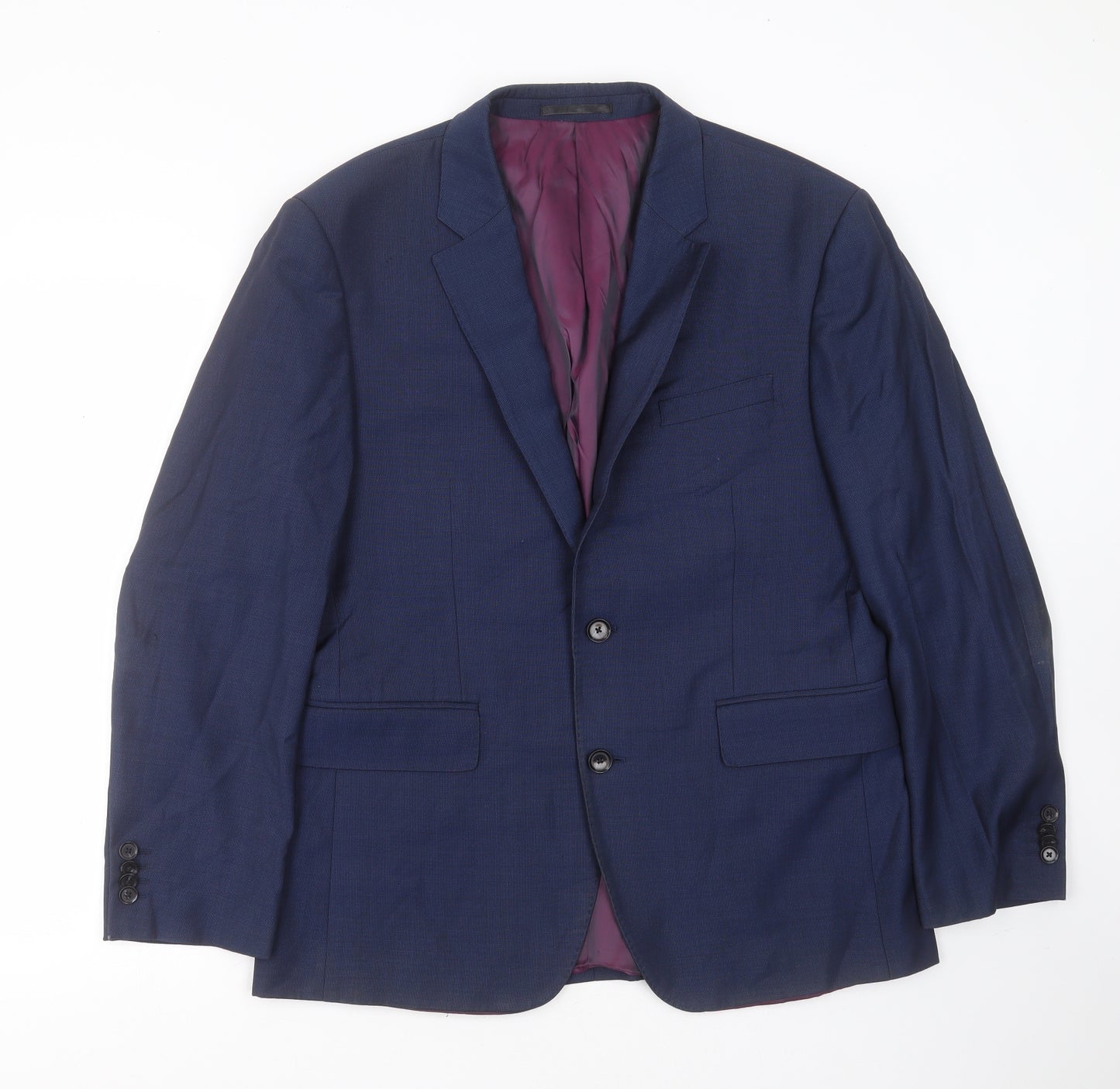 TM Lewin   Mens Blue  Wool Jacket Suit Jacket Size 42
