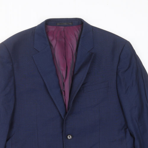 TM Lewin   Mens Blue  Wool Jacket Suit Jacket Size 42