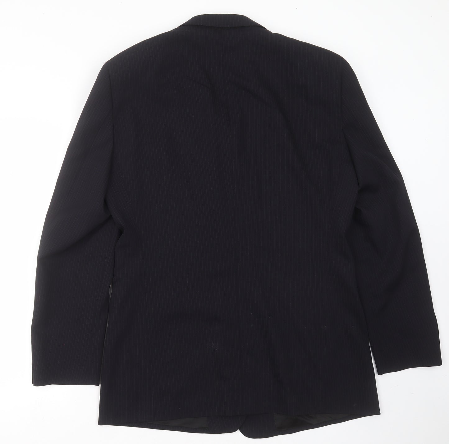 Emporio Armani  Mens Blue Striped Wool Jacket Suit Jacket Size 42