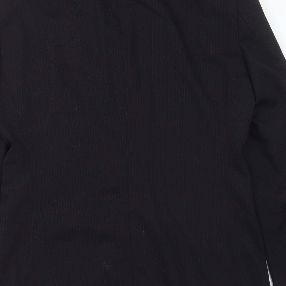 Emporio Armani  Mens Blue Striped Wool Jacket Suit Jacket Size 42