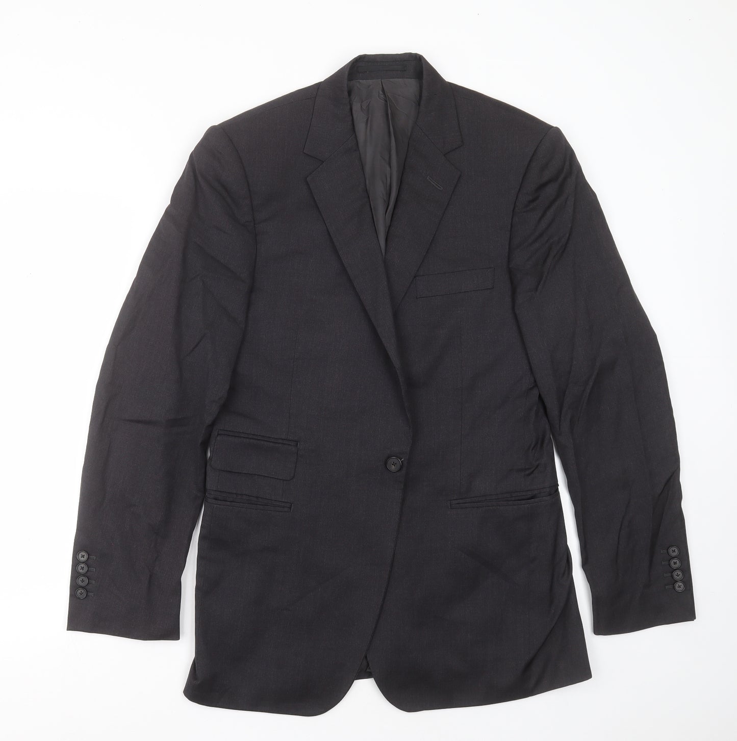 Gieves & Hawkes Mens Grey  Wool Jacket Suit Jacket Size 40