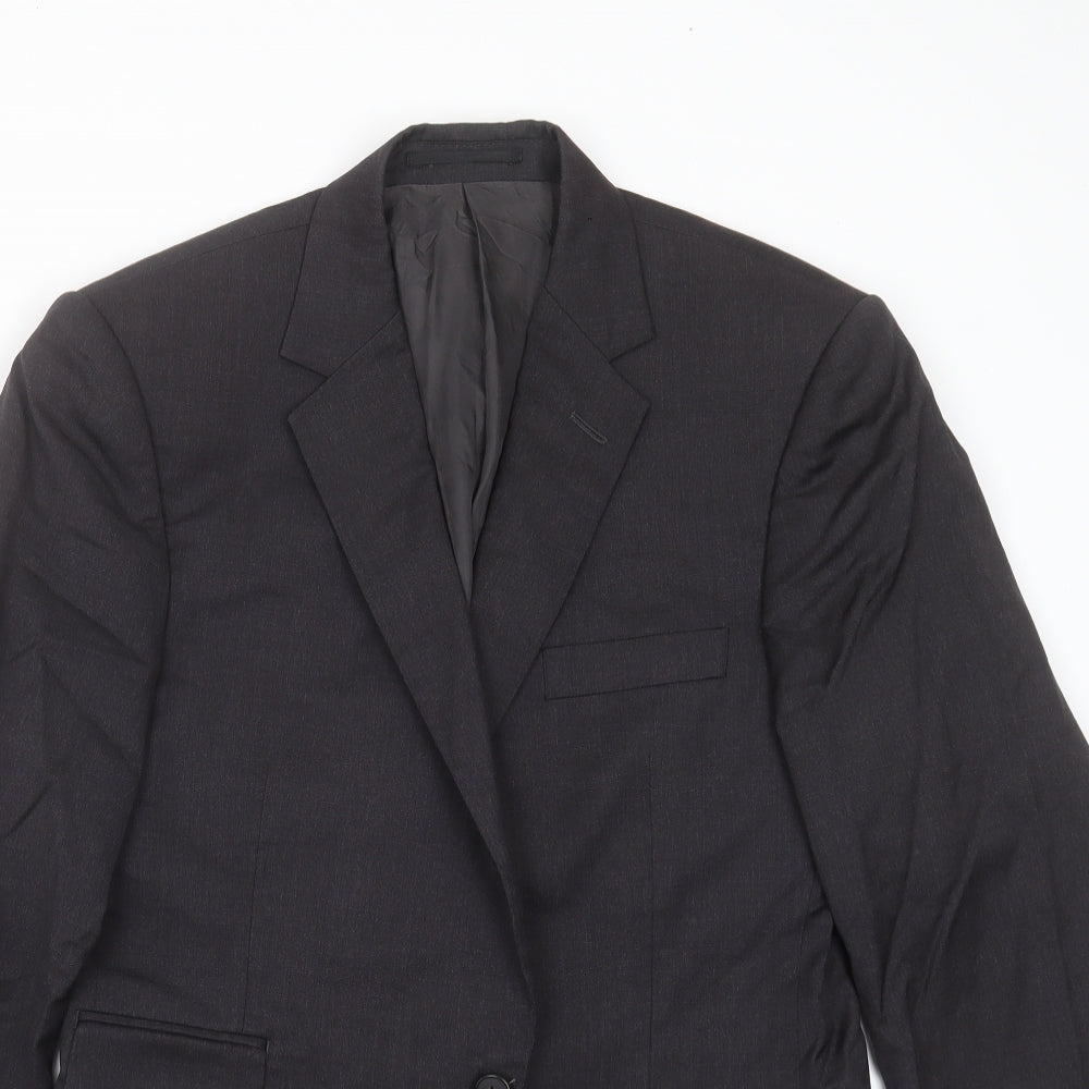 Gieves & Hawkes Mens Grey  Wool Jacket Suit Jacket Size 40