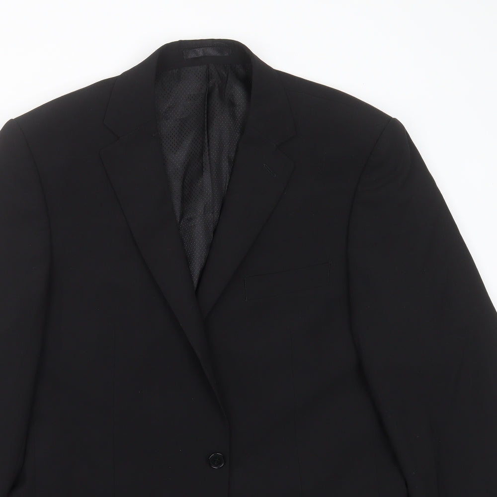 Karl Jackson  Mens Black  Polyester Jacket Suit Jacket Size 40