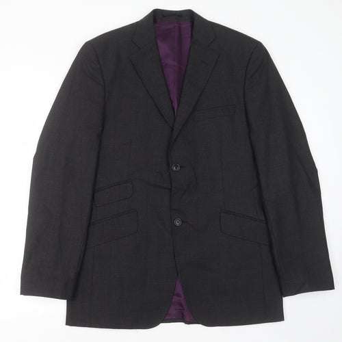 taylor & hodge Mens Grey  Wool Jacket Suit Jacket Size 42