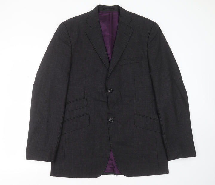 taylor & hodge Mens Grey  Wool Jacket Suit Jacket Size 42