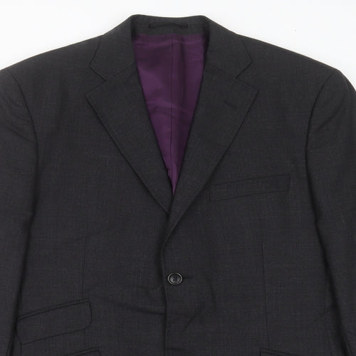 taylor & hodge Mens Grey  Wool Jacket Suit Jacket Size 42