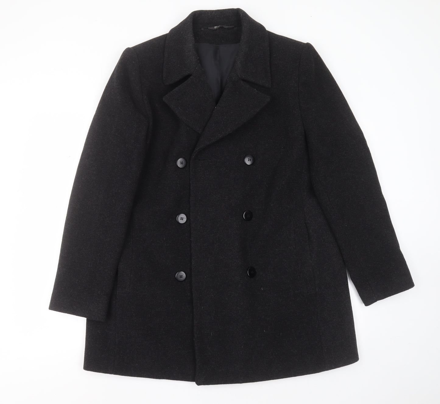 BHS Womens Grey   Jacket Coat Size 14  Button