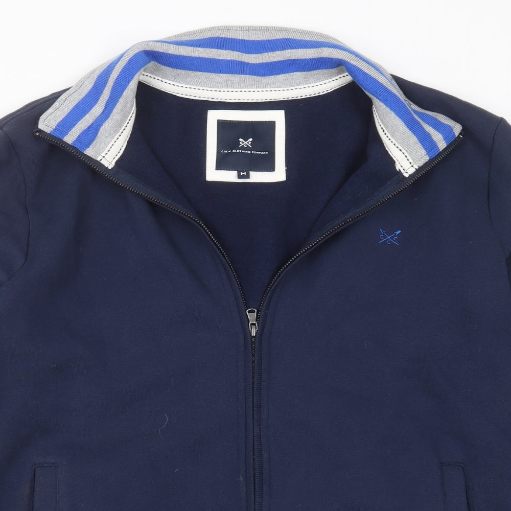Crew Clothing Mens Blue  Cotton Full Zip Sweatshirt Size M