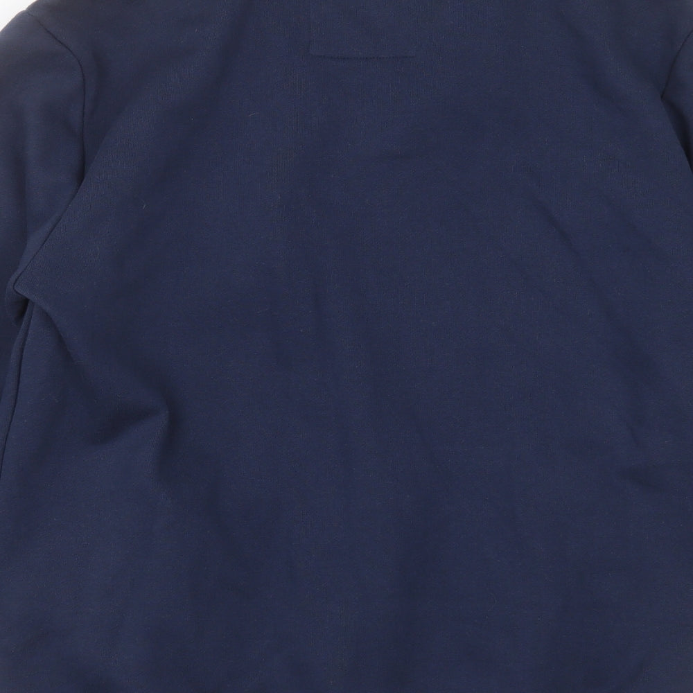 Crew Clothing Mens Blue  Cotton Full Zip Sweatshirt Size M
