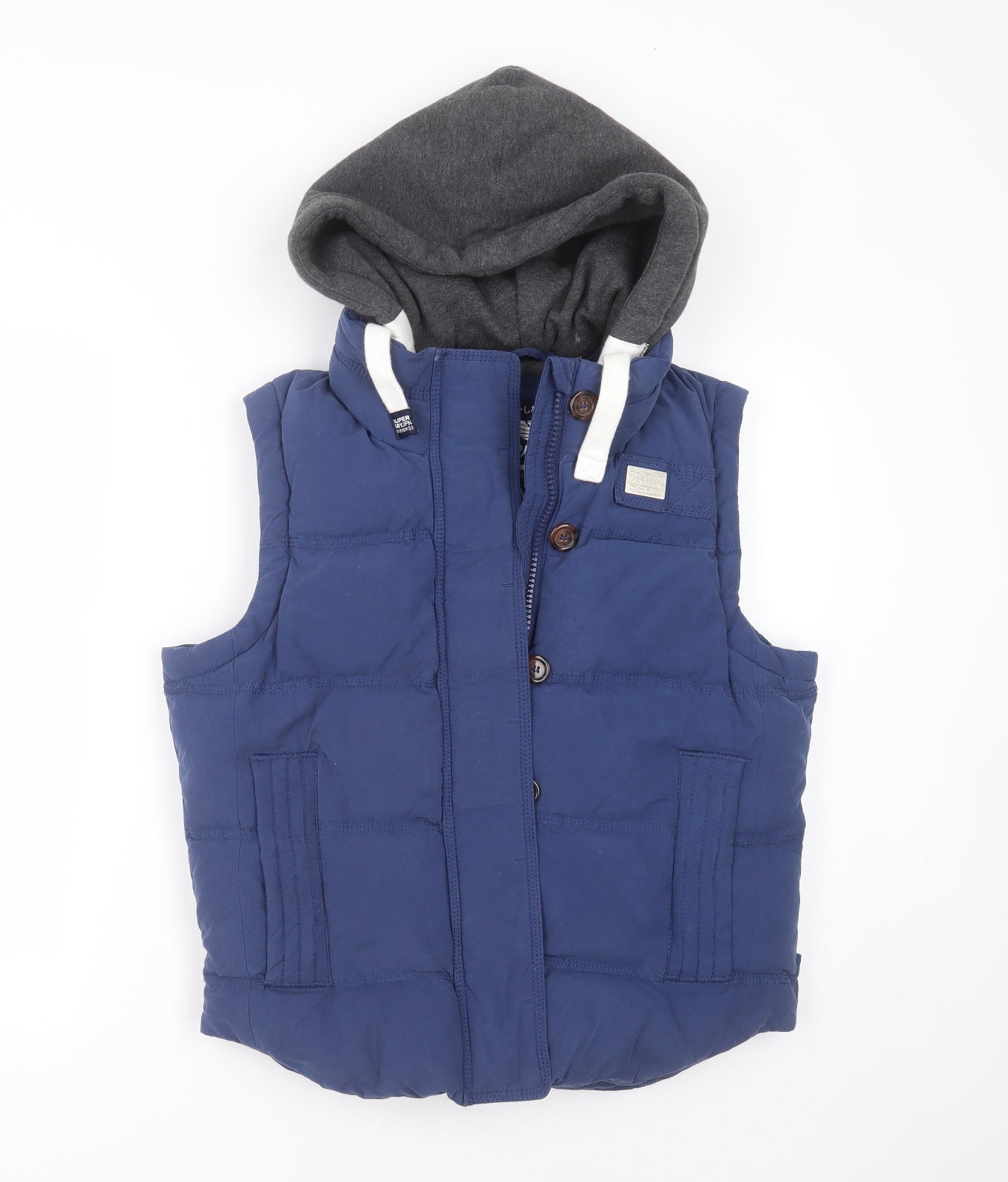 Superdry Womens Blue   Gilet Jacket Size M  Zip