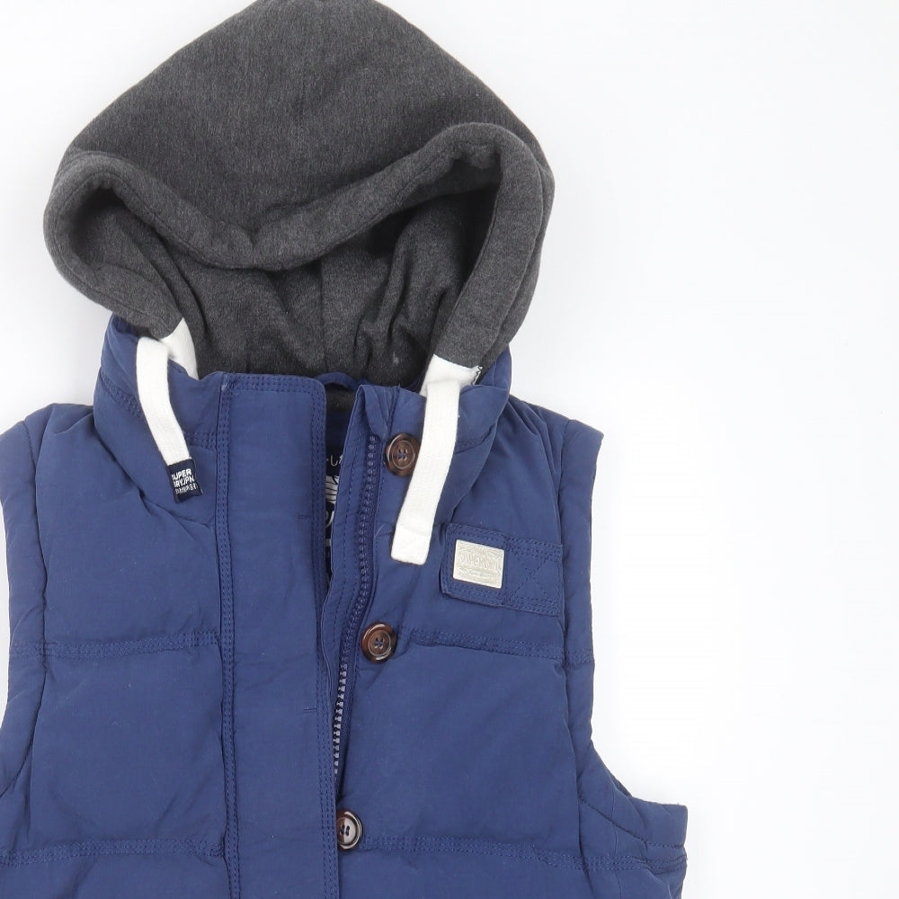 Superdry Womens Blue   Gilet Jacket Size M  Zip