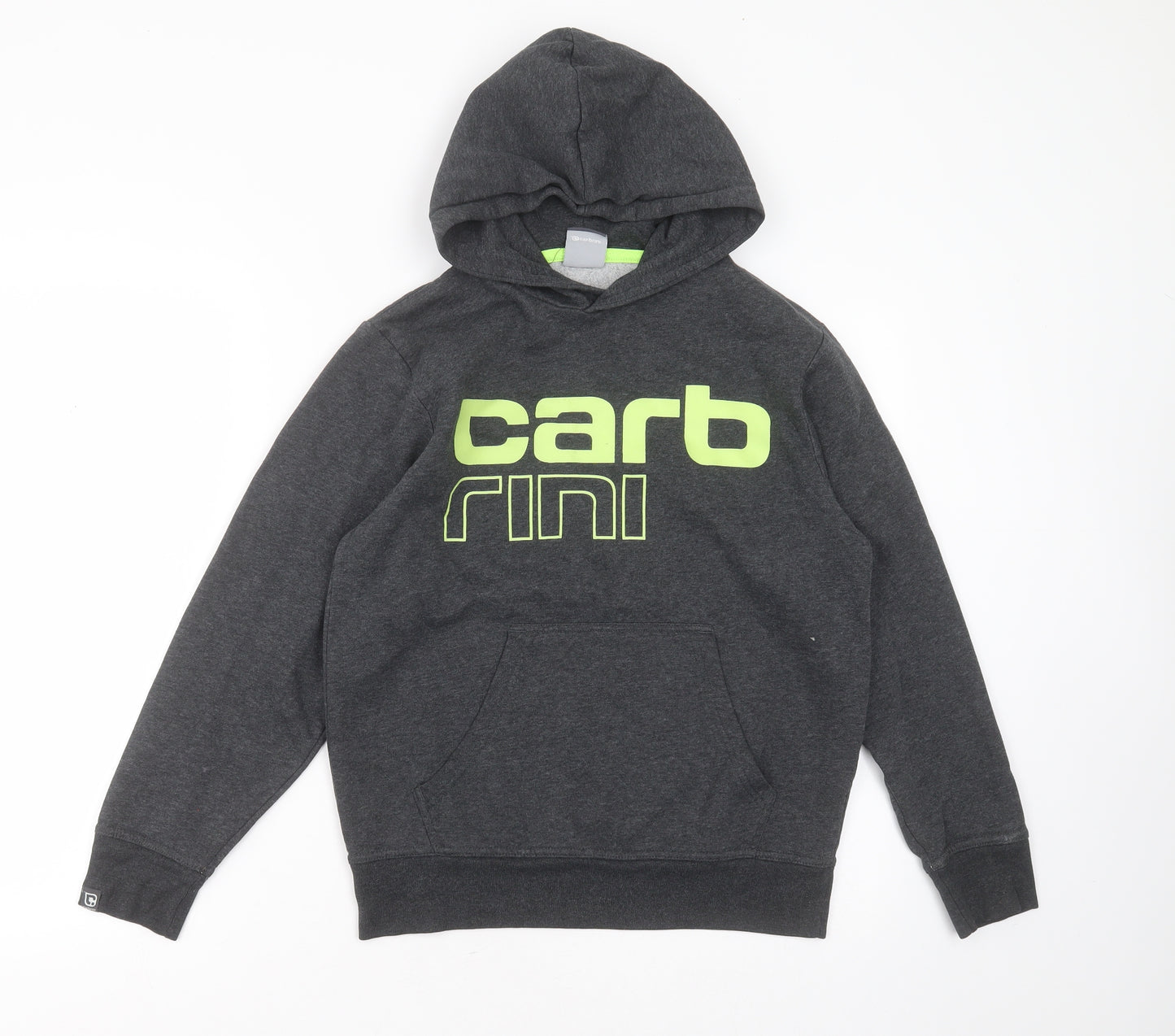 Carbrini Boys Grey  Polyester Pullover Hoodie Size 12-13 Years
