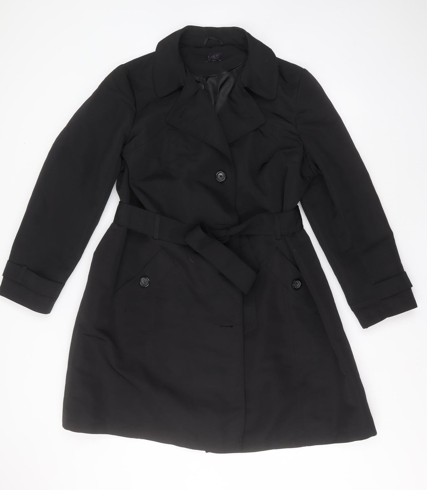 Marks and Spencer Womens Black   Jacket  Size 20  Button