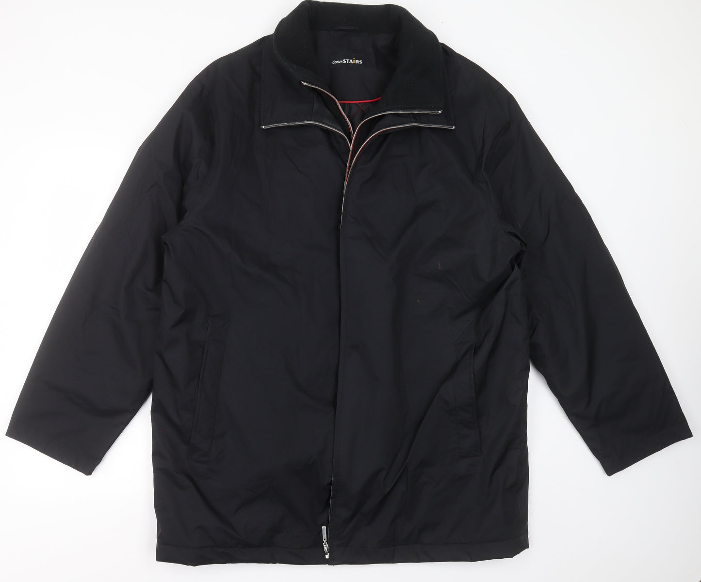 downstairs Mens Black   Jacket Coat Size XL  Zip