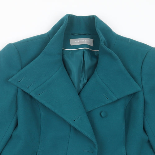 Sophie Gray Womens Green   Jacket Coat Size 10  Button