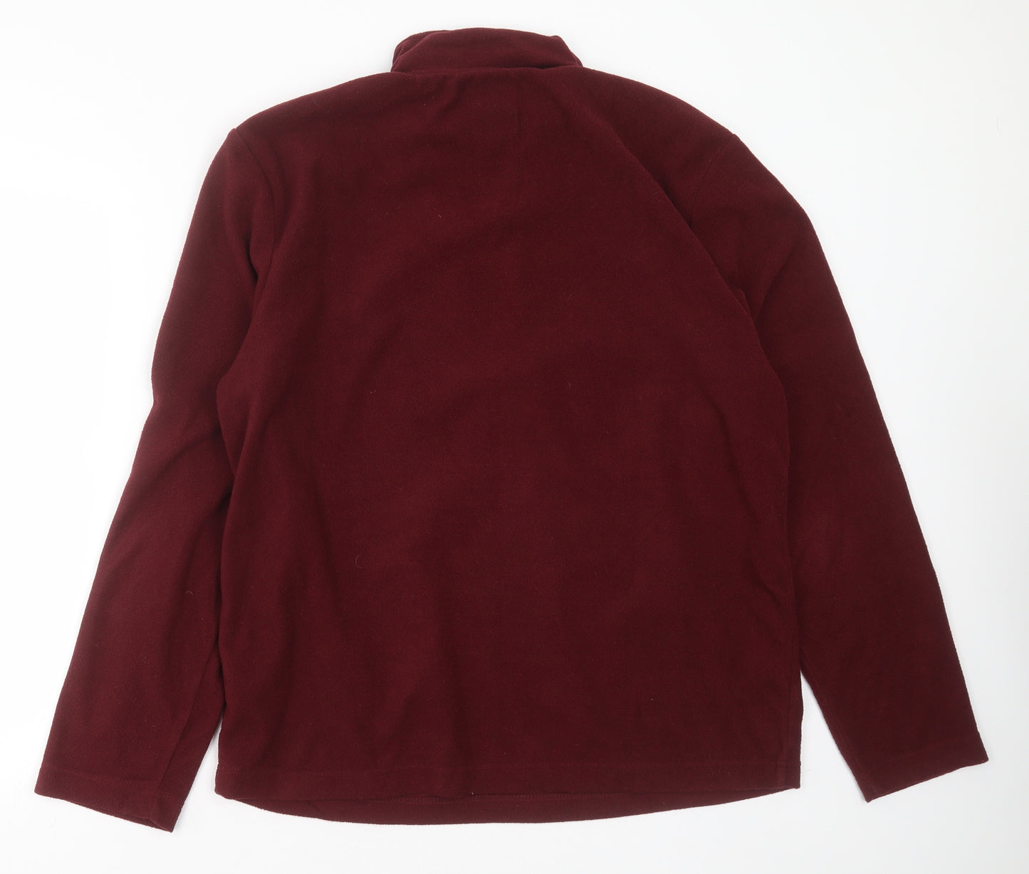 Ridge & Co Mens Red High Neck  Polyester Pullover Jumper Size XL   - burgundy
