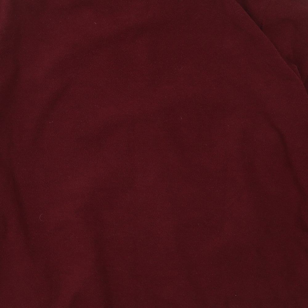 Ridge & Co Mens Red High Neck  Polyester Pullover Jumper Size XL   - burgundy