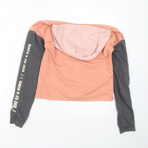 Nutmeg Girls Orange  Cotton Pullover Hoodie Size 12-13 Years   - One of a kind