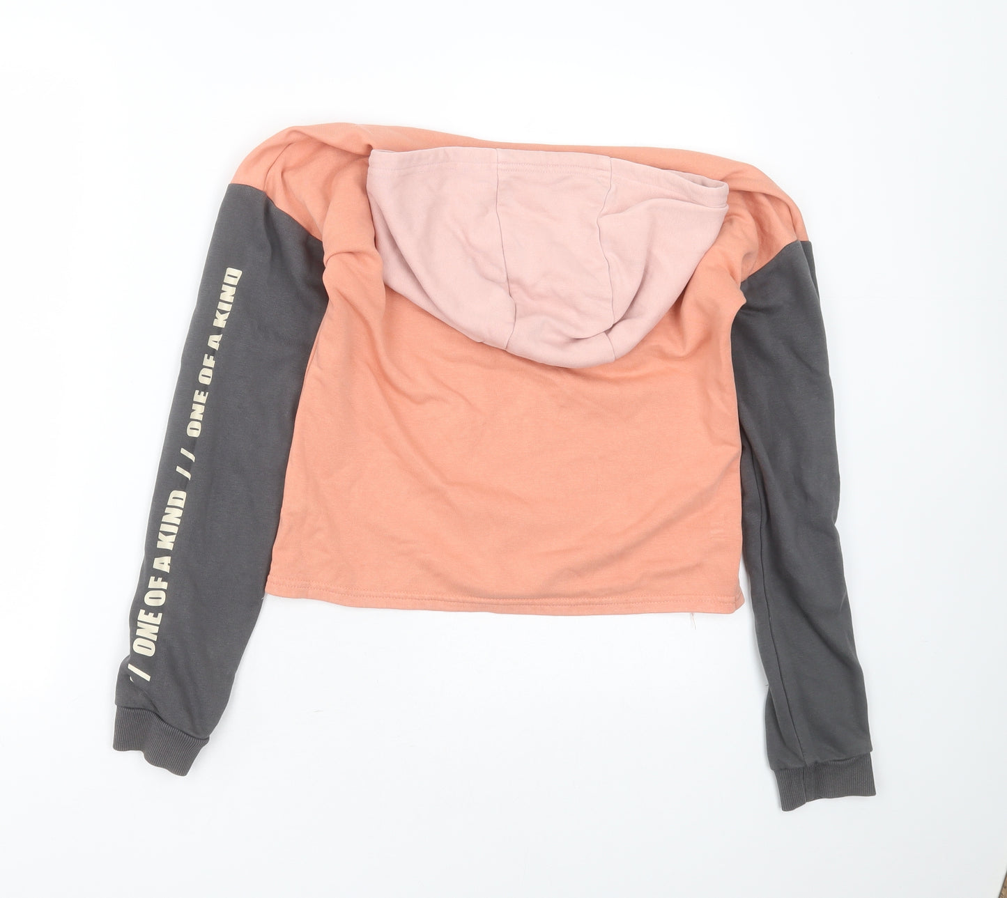 Nutmeg Girls Orange  Cotton Pullover Hoodie Size 12-13 Years   - One of a kind