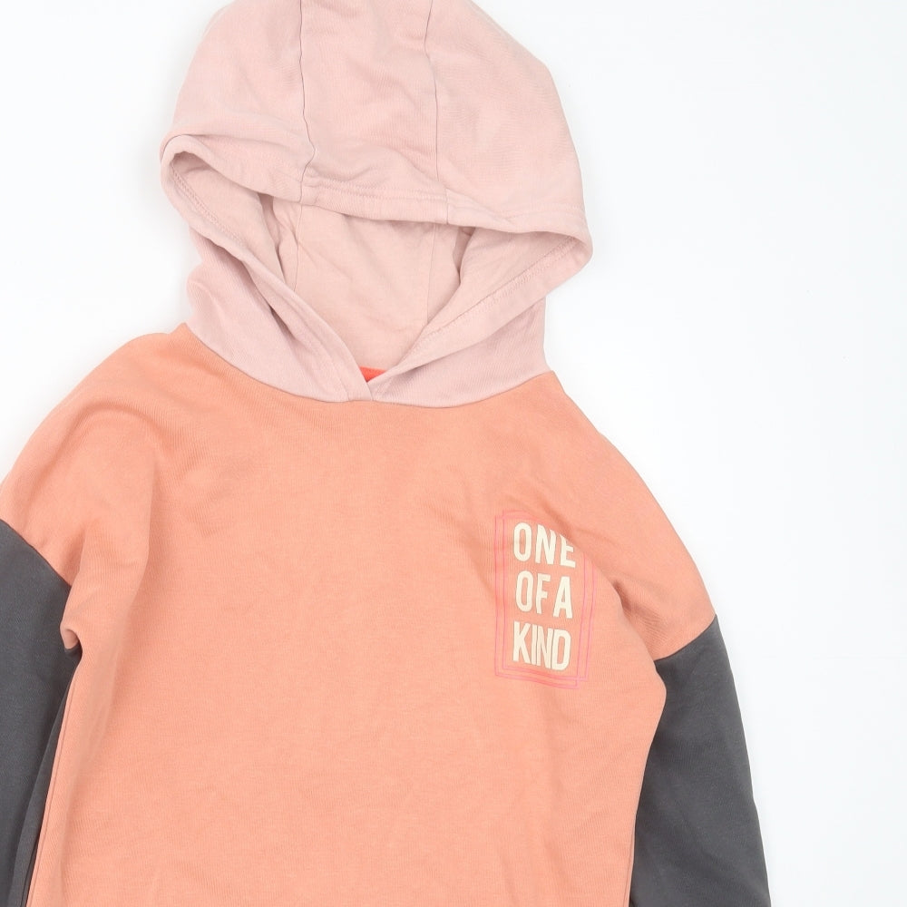 Nutmeg Girls Orange  Cotton Pullover Hoodie Size 12-13 Years   - One of a kind