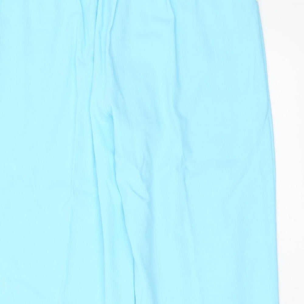 Papaya Womens Blue  Polyester Cropped Trousers Size 14 L20 in Regular