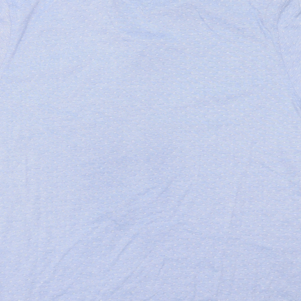 Lincoln Mens Blue Geometric Cotton  Polo Size XL Collared