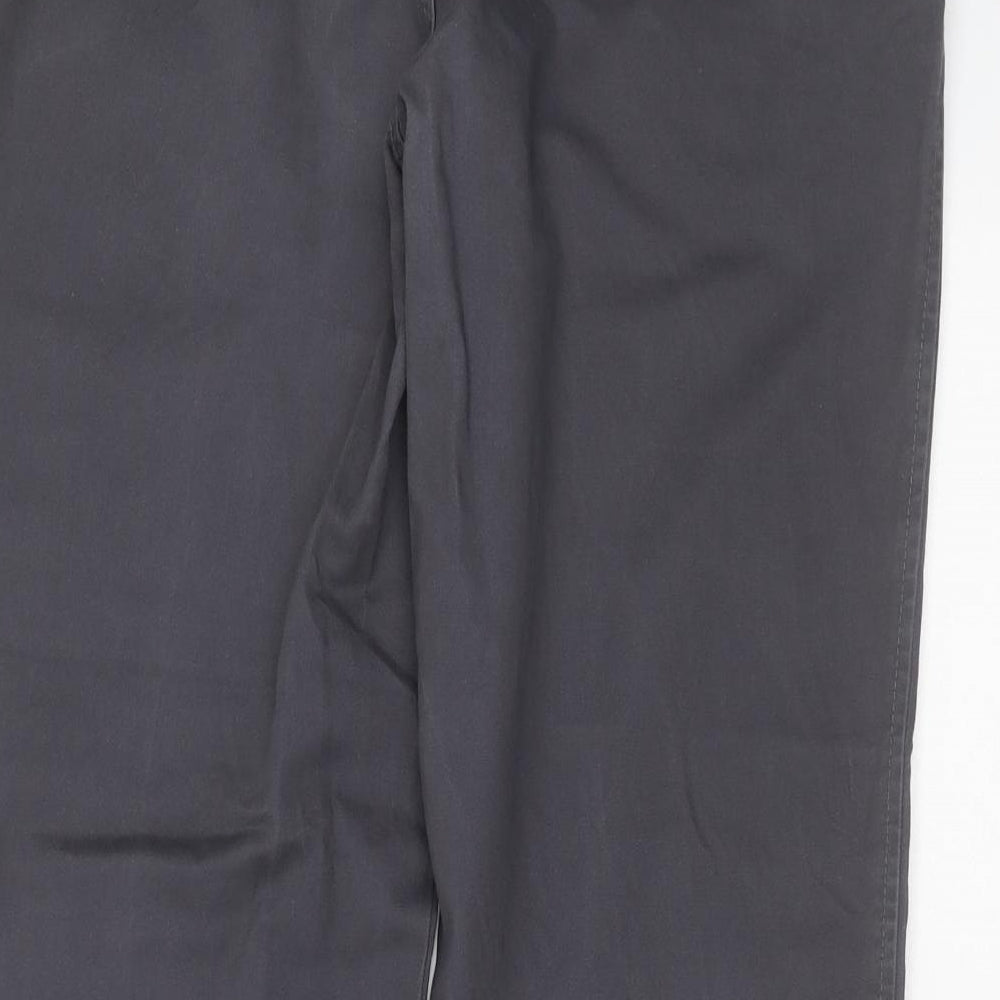Maine New England Mens Grey  Cotton Chino Trousers Size 36 in L29 in Regular Zip