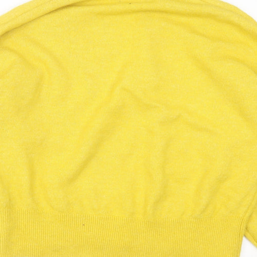 H&M Womens Yellow Roll Neck  Polyester Pullover Jumper Size S