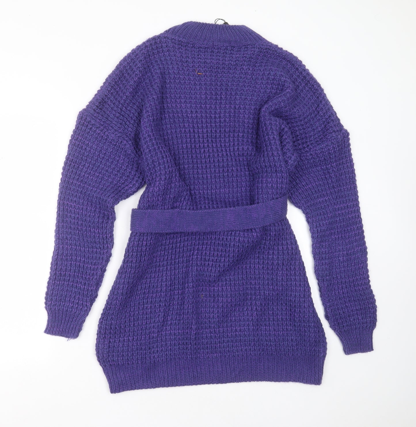 PRETTYLITTLETHING Womens Purple  Acrylic Jumper Dress  Size XS  Round Neck