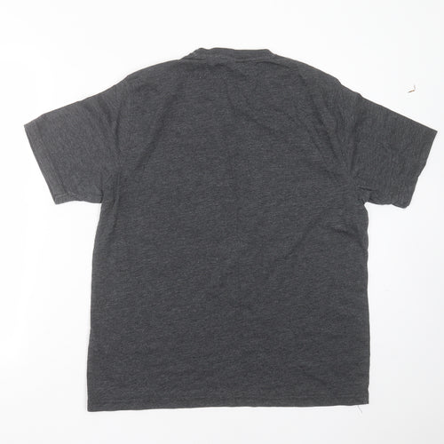 George Mens Grey  Polyester  T-Shirt Size M Round Neck  - jim beam