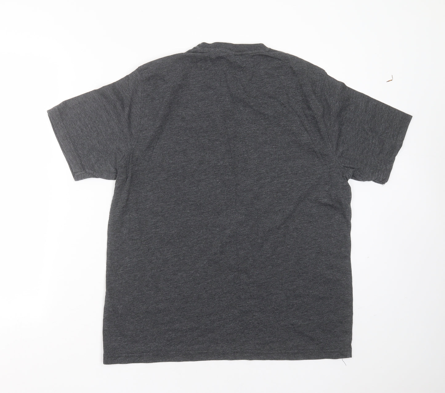 George Mens Grey  Polyester  T-Shirt Size M Round Neck  - jim beam