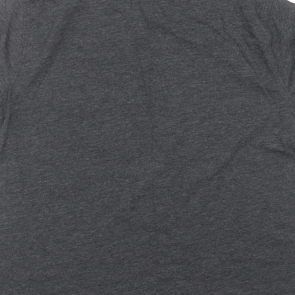 George Mens Grey  Polyester  T-Shirt Size M Round Neck  - jim beam