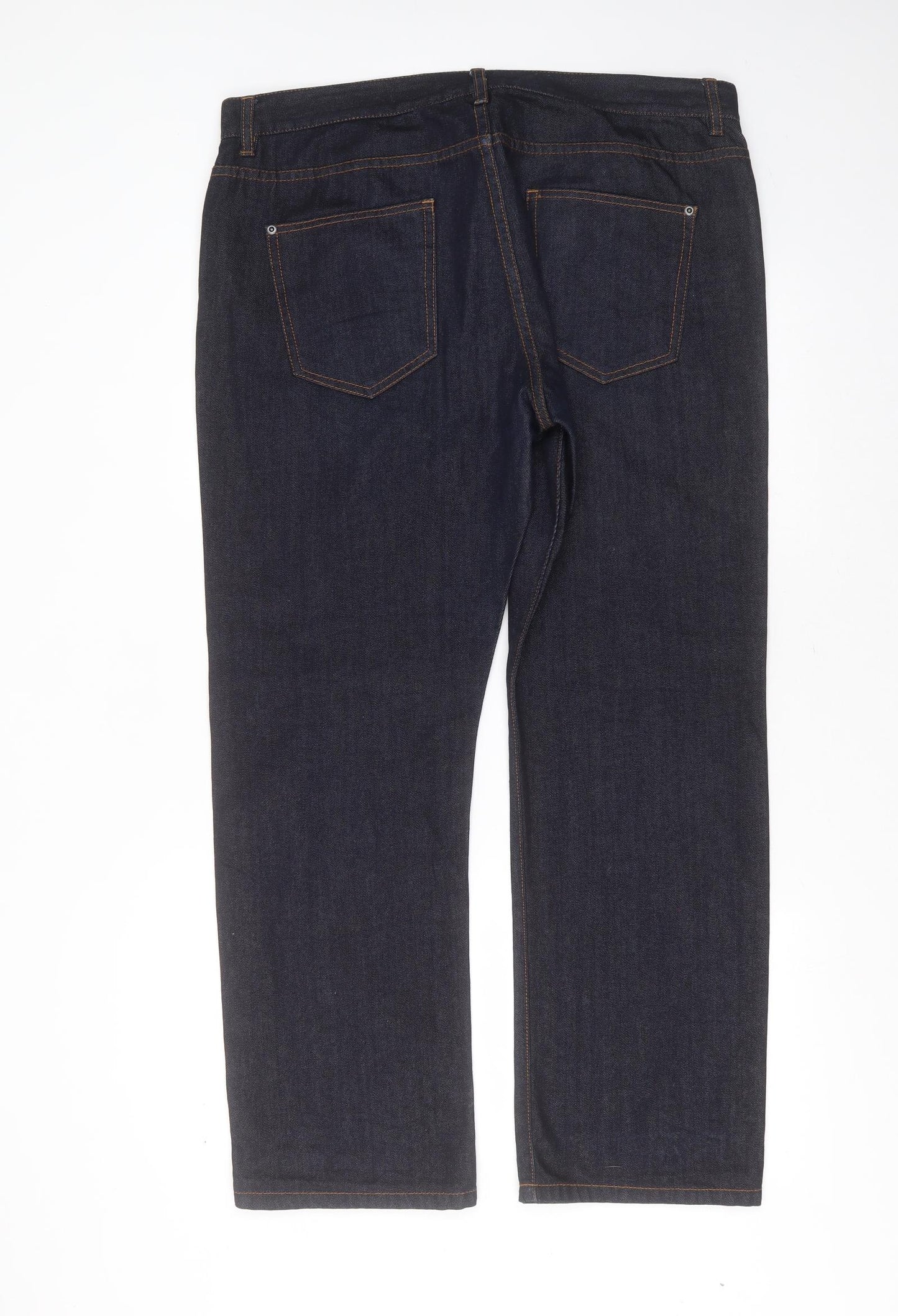 Very Mens Blue  Cotton Straight Jeans Size 36 in L29 in Regular Zip - short Leg