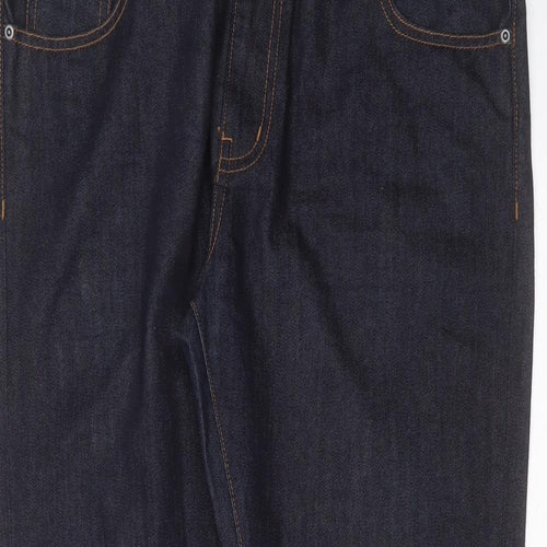 Very Mens Blue  Cotton Straight Jeans Size 36 in L29 in Regular Zip - short Leg
