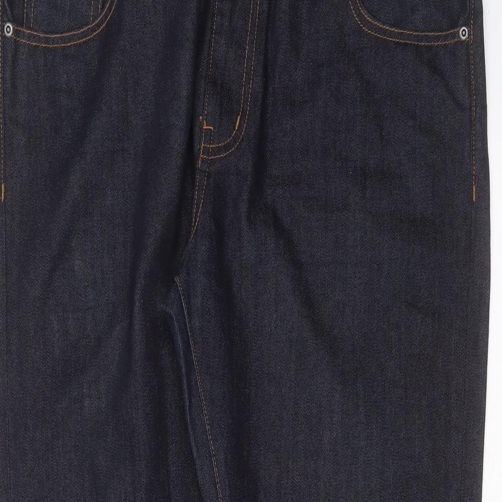 Very Mens Blue  Cotton Straight Jeans Size 36 in L29 in Regular Zip - short Leg