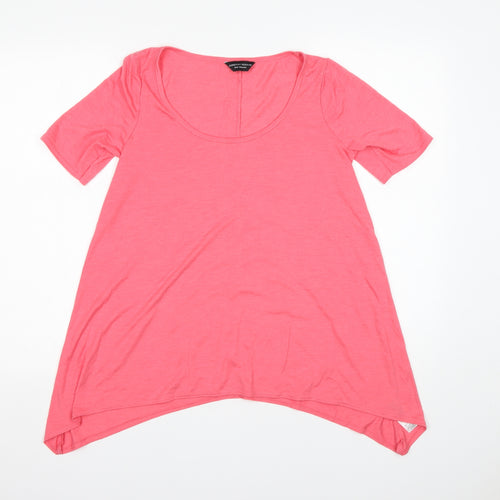 Dorothy Perkins Womens Pink  Polyester Basic T-Shirt Size 10 Round Neck